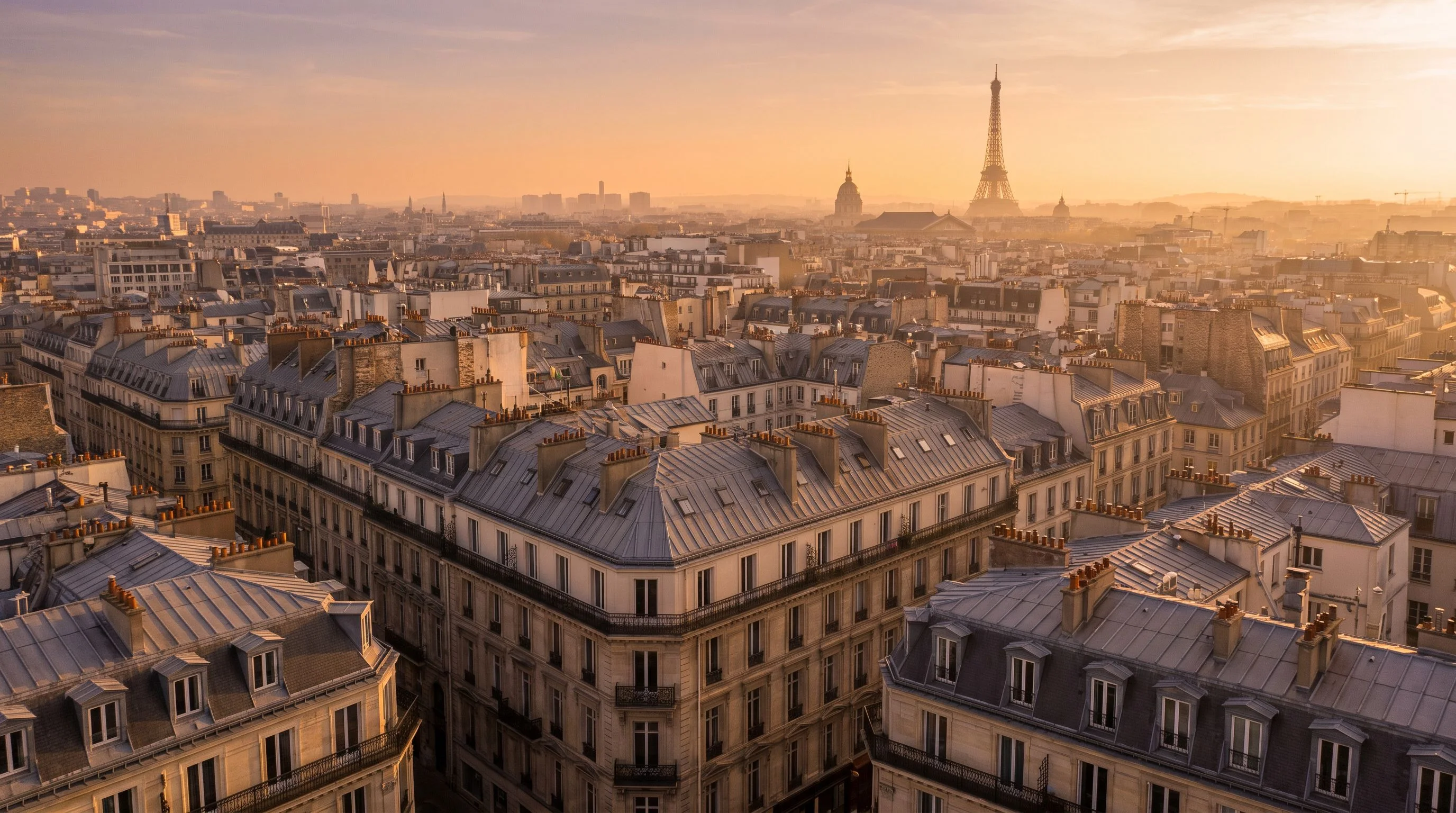 Vue aérienne des toits de Paris